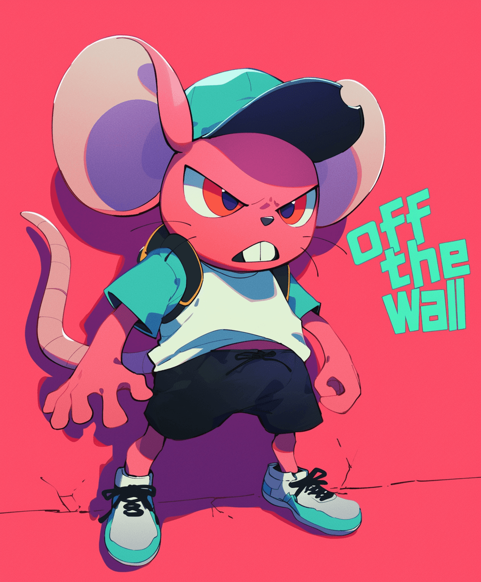 Sweet Cool Mouse Crew original repeating artwork
