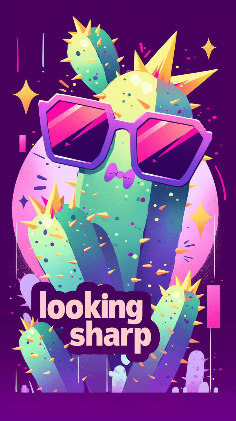 Sweet Cool Cactus original repeating artwork