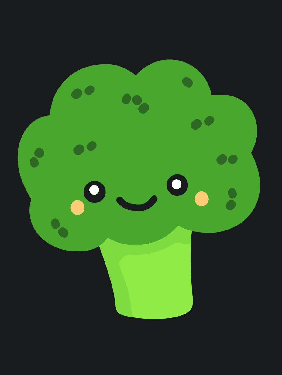 Broccoli Party original repeating artwork