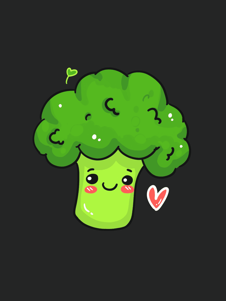 Broccoli Pop original repeating artwork