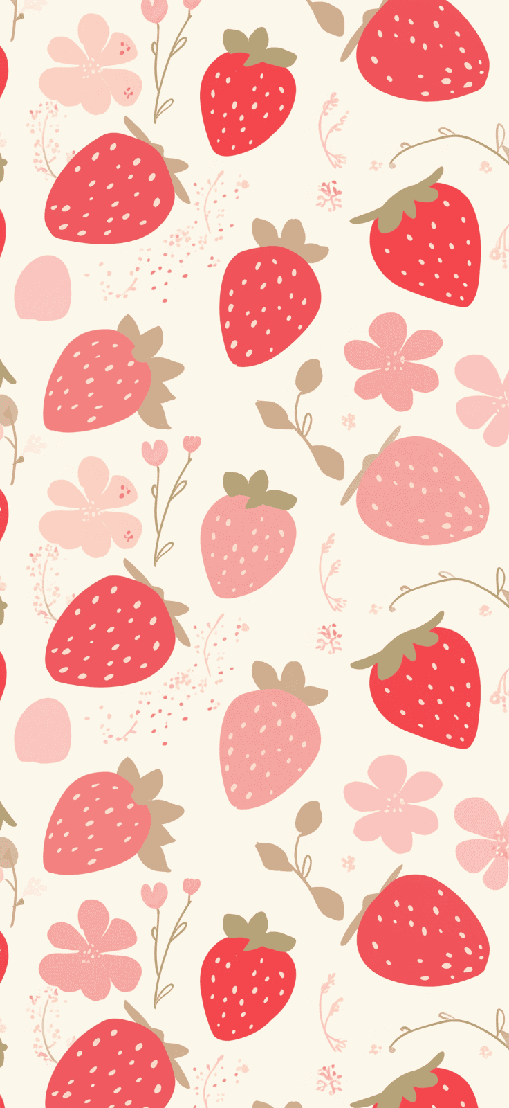 Fresh Strawberry Pals original repeating artwork