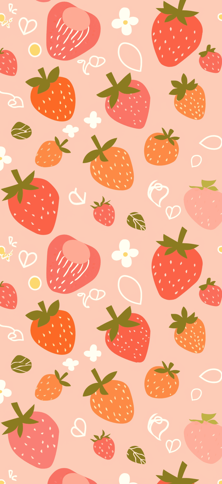 Fresh Strawberry Parade original repeating artwork