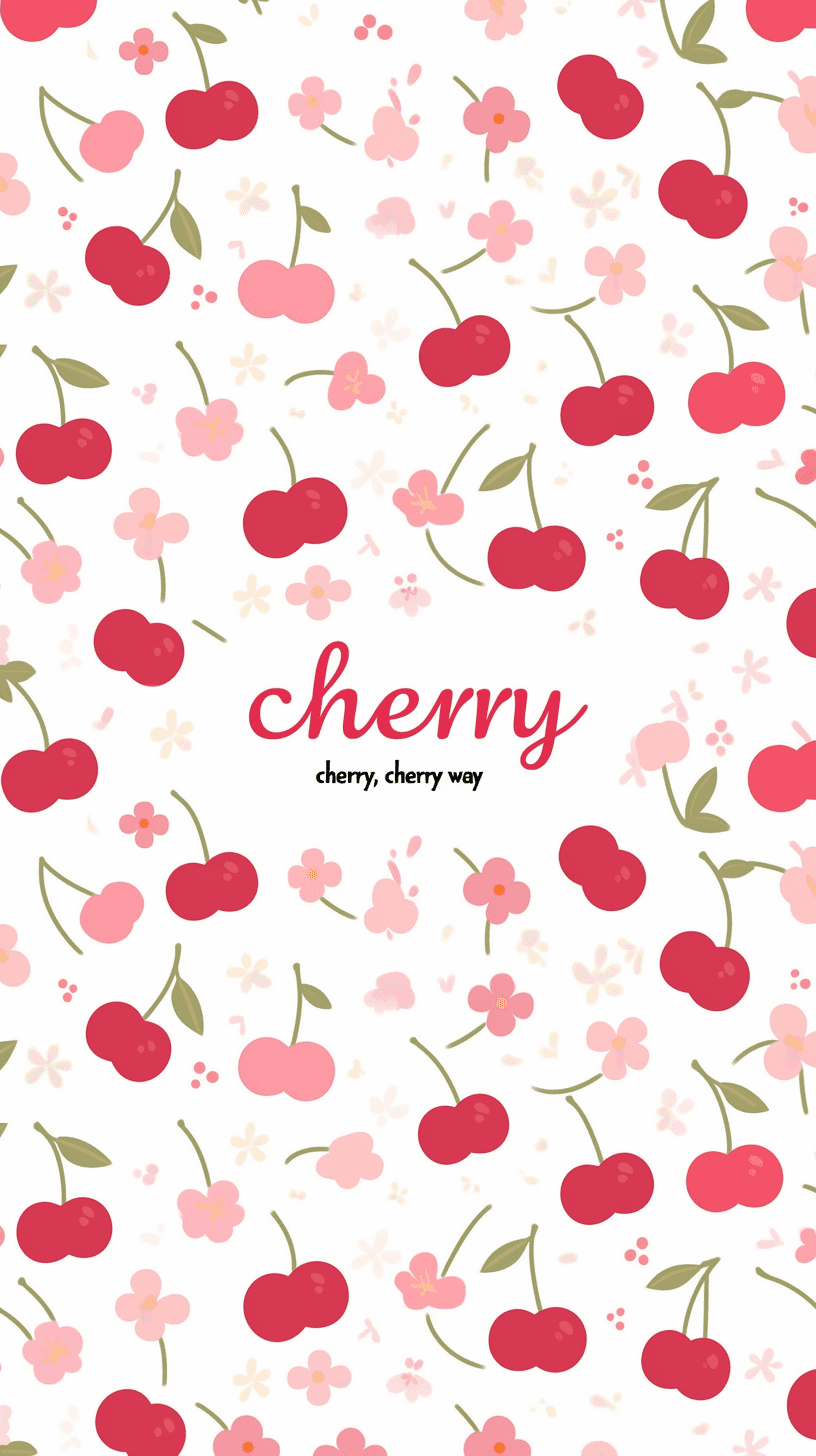 Fresh Cherry Slide original repeating artwork