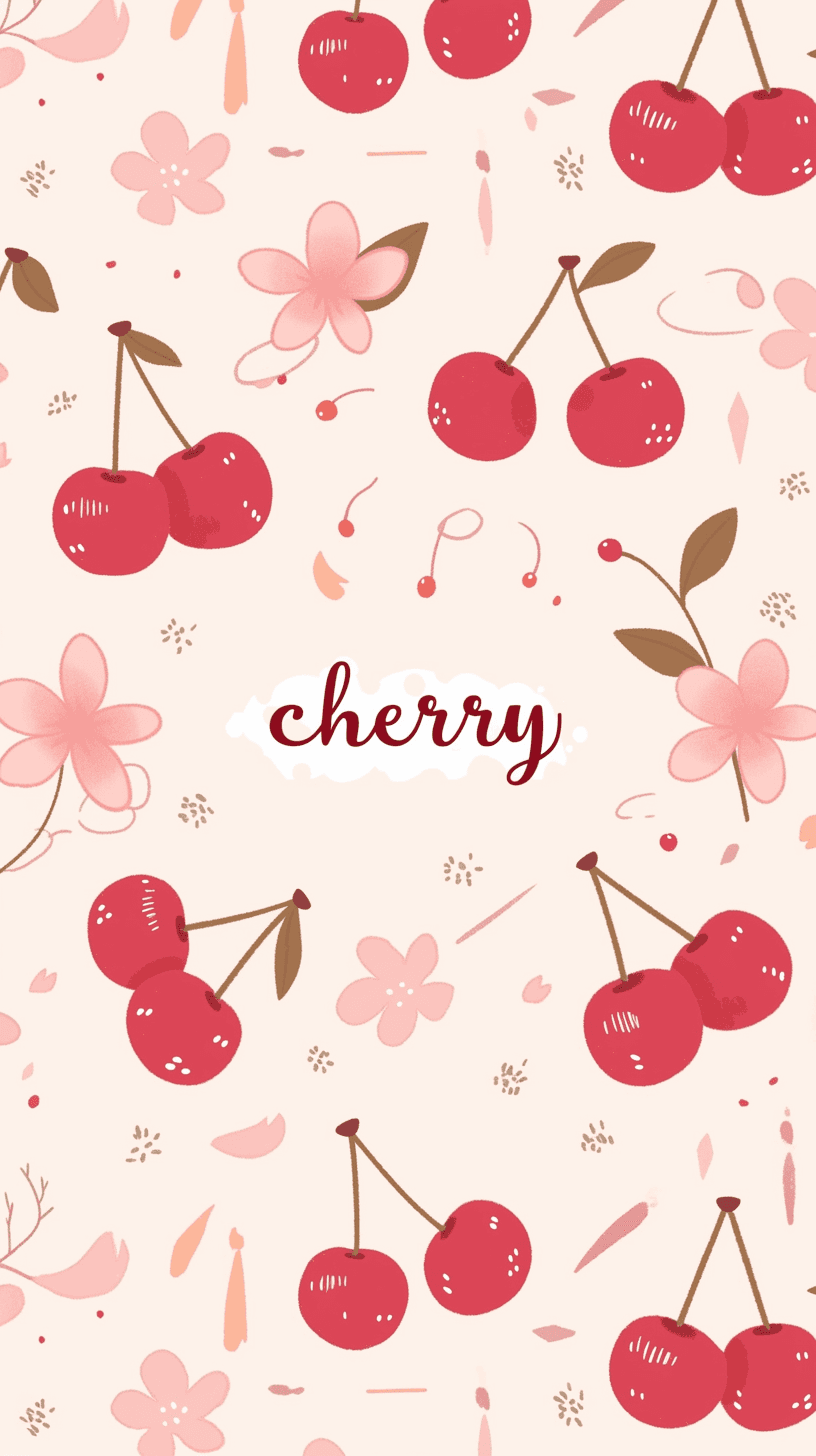 Fresh Cherry Carnival original repeating artwork