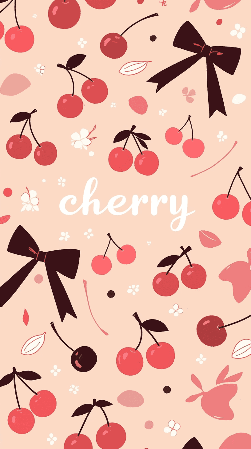 Fresh Cherry Party original repeating artwork