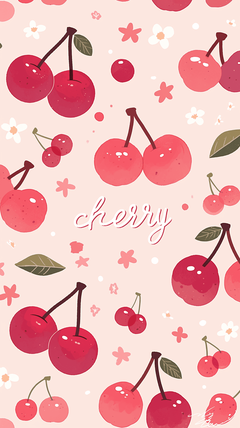 Fresh Cherry Snap original repeating artwork