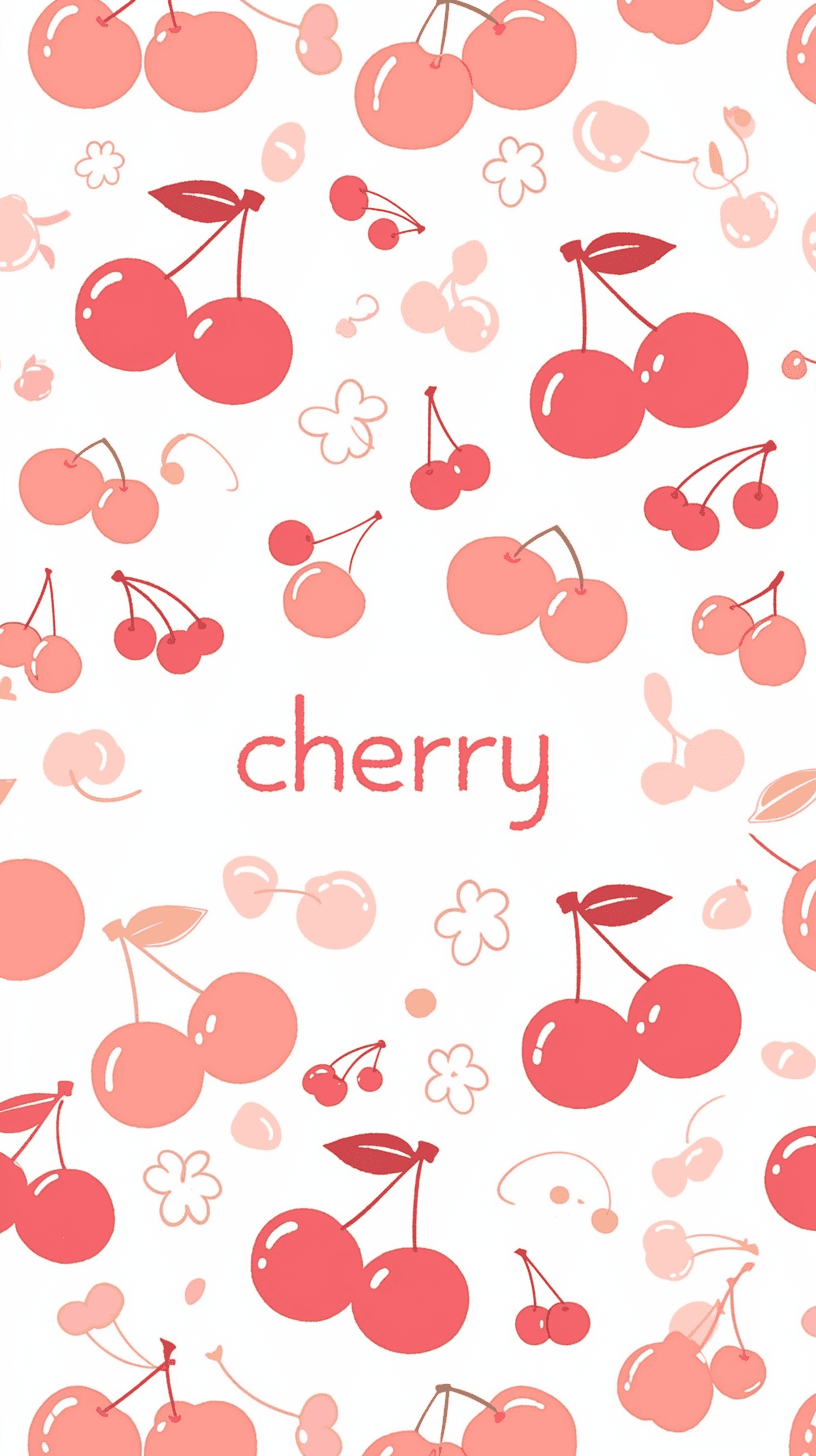 Fresh Cherry Pop original repeating artwork