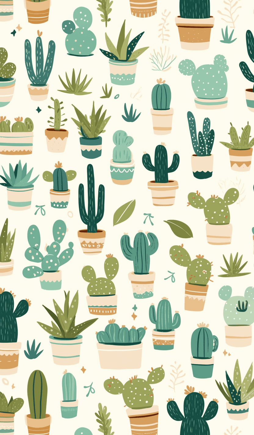 Fresh Cactus Club original repeating artwork