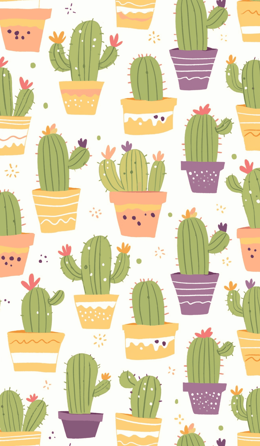 Fresh Cactus Tune original repeating artwork