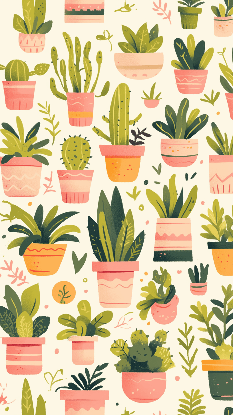 Fresh Cactus Gang original repeating artwork