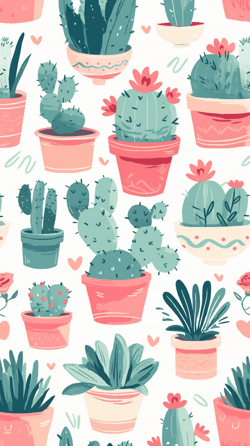 Fresh Cactus Crew original repeating artwork