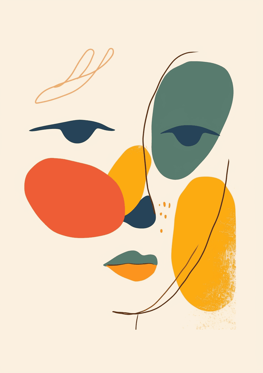 Abstract Figure Midnight original repeating artwork