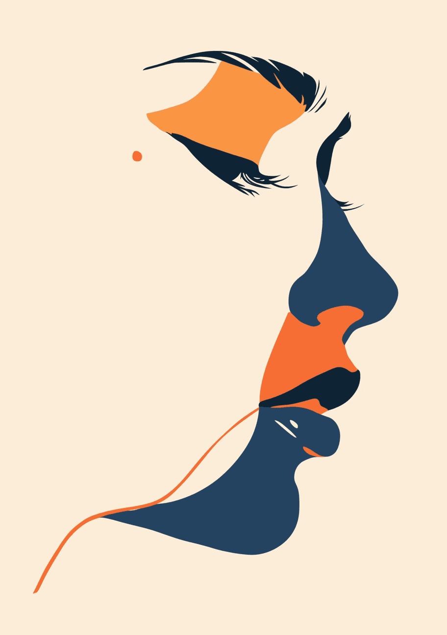 Abstract Figure 058 original repeating artwork