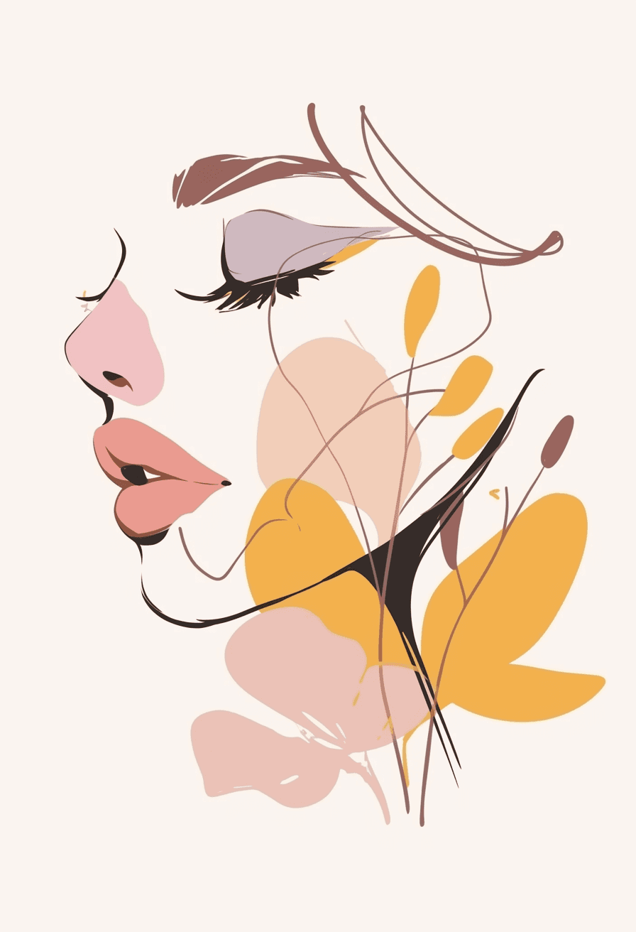 Abstract Figure Boulevard original repeating artwork
