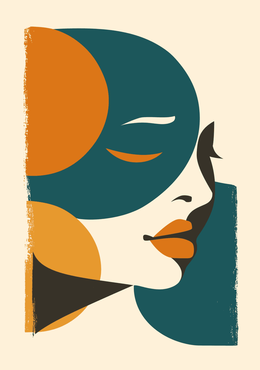 Abstract Figure 074 original repeating artwork