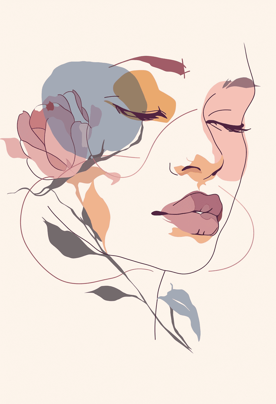 Abstract Figure Dawn original repeating artwork