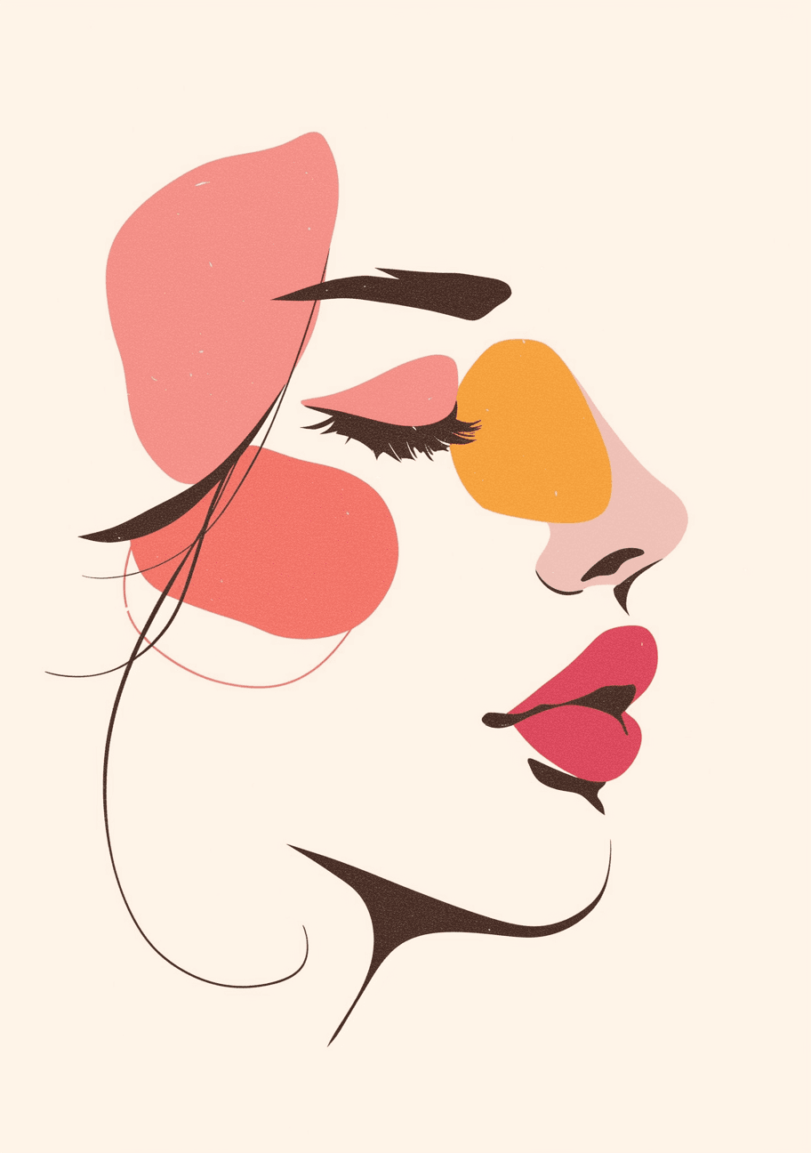 Abstract Figure Rest original repeating artwork