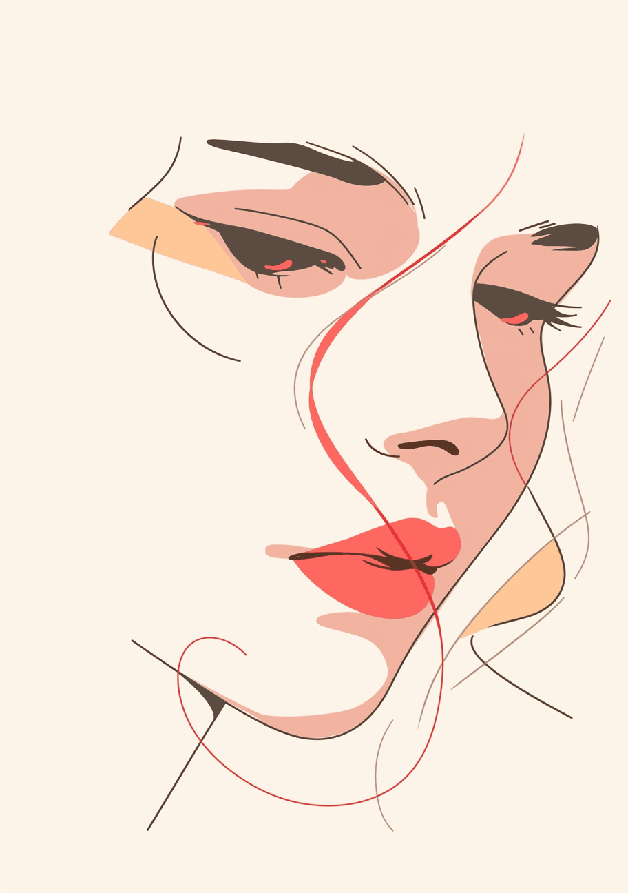 Abstract Figure 004 original repeating artwork