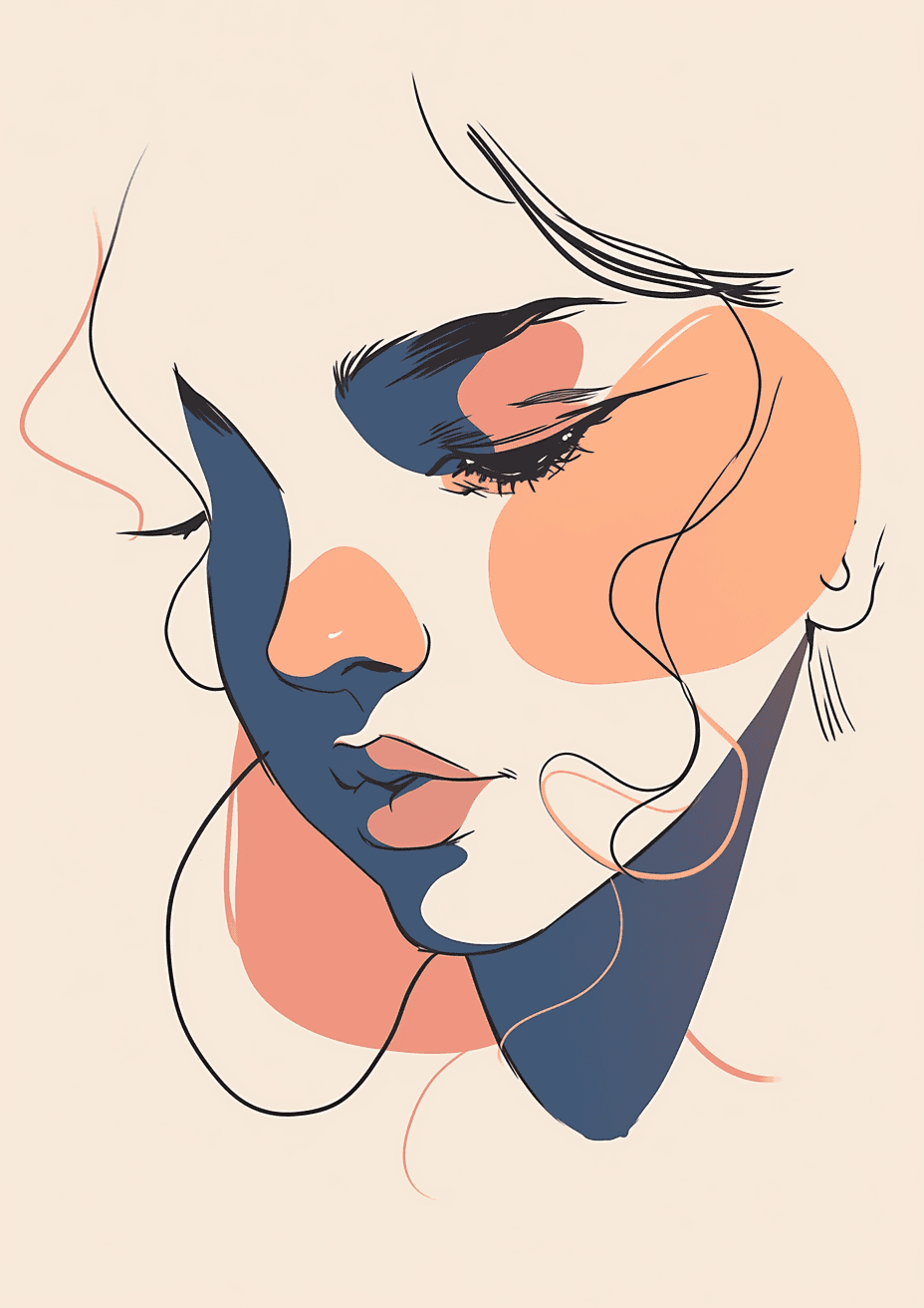 Abstract Figure 003 original repeating artwork
