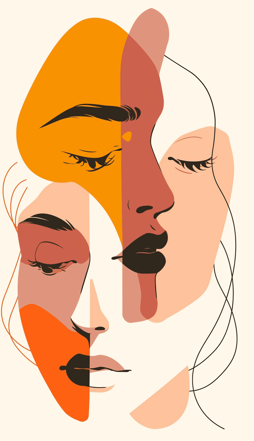 Abstract Figure 001 original repeating artwork