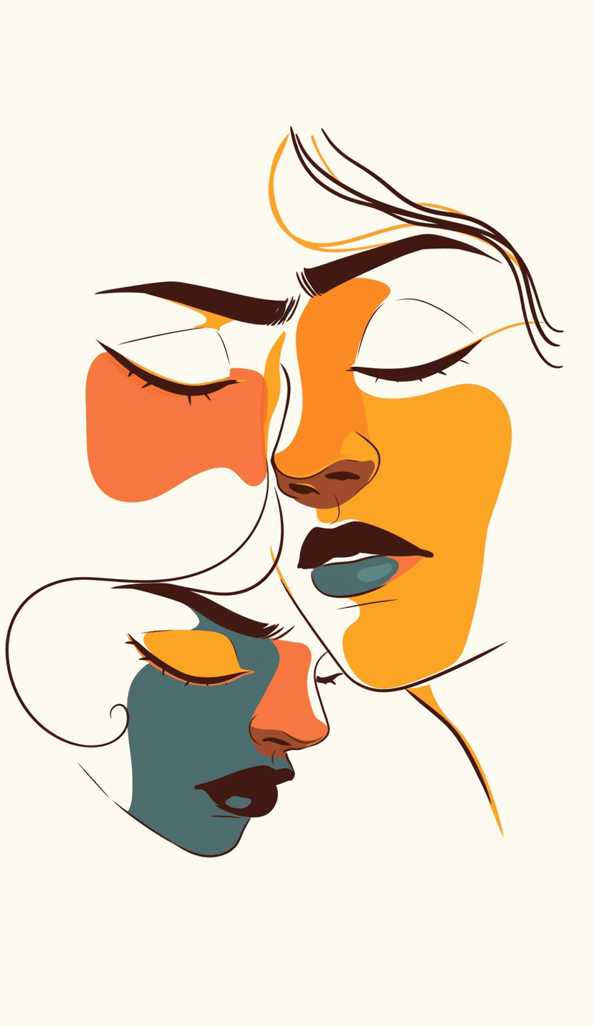 Abstract Figure Mark original repeating artwork