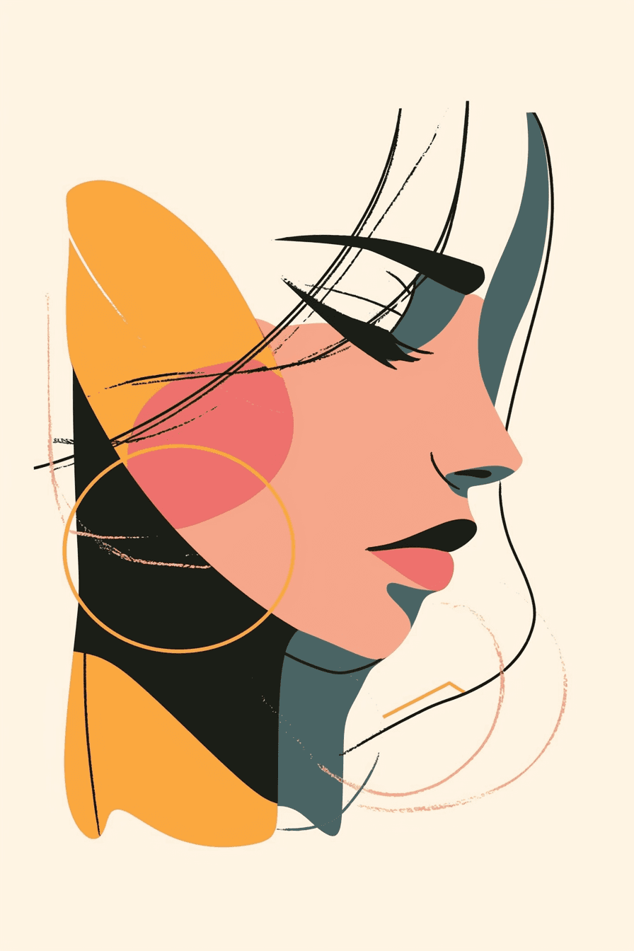 Abstract Figure 091 original repeating artwork