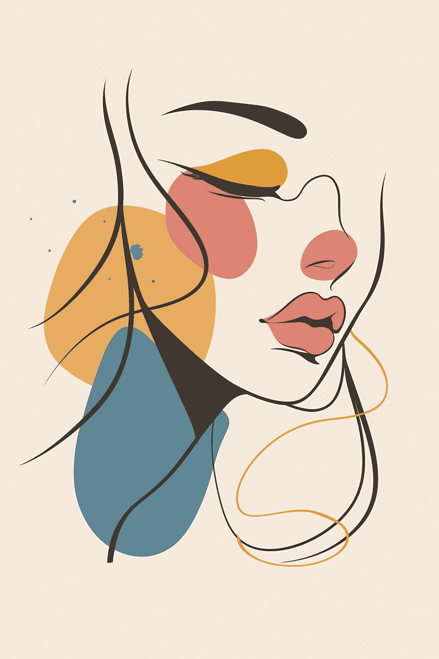 Abstract Figure 054 original repeating artwork