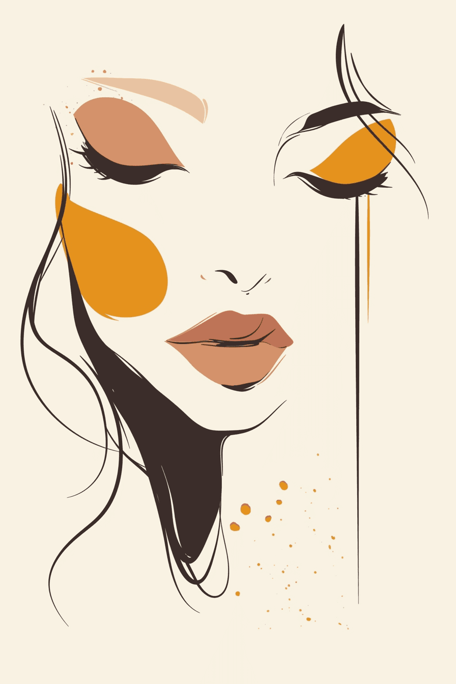 Abstract Figure Line original repeating artwork
