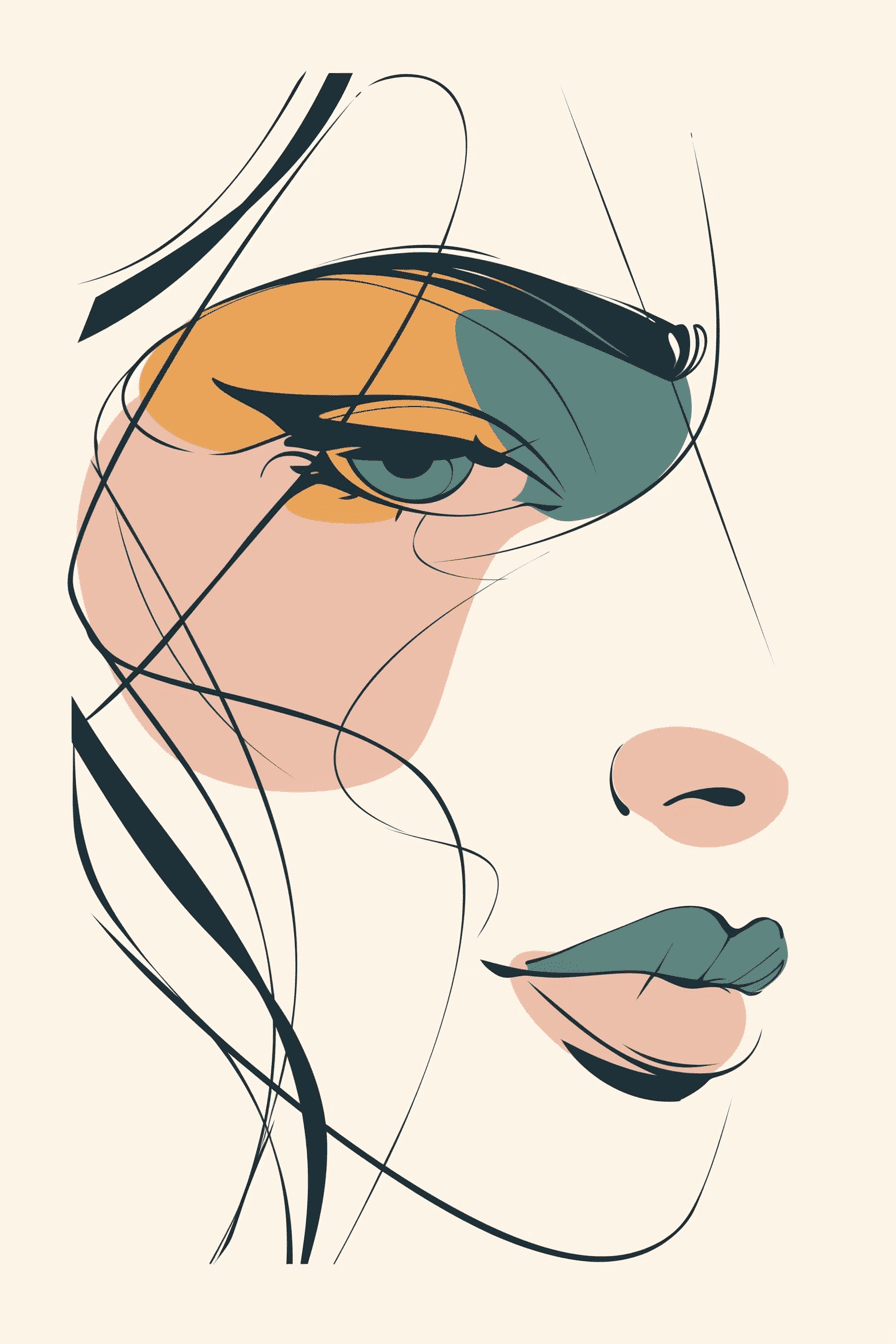 Abstract Figure 063 original repeating artwork