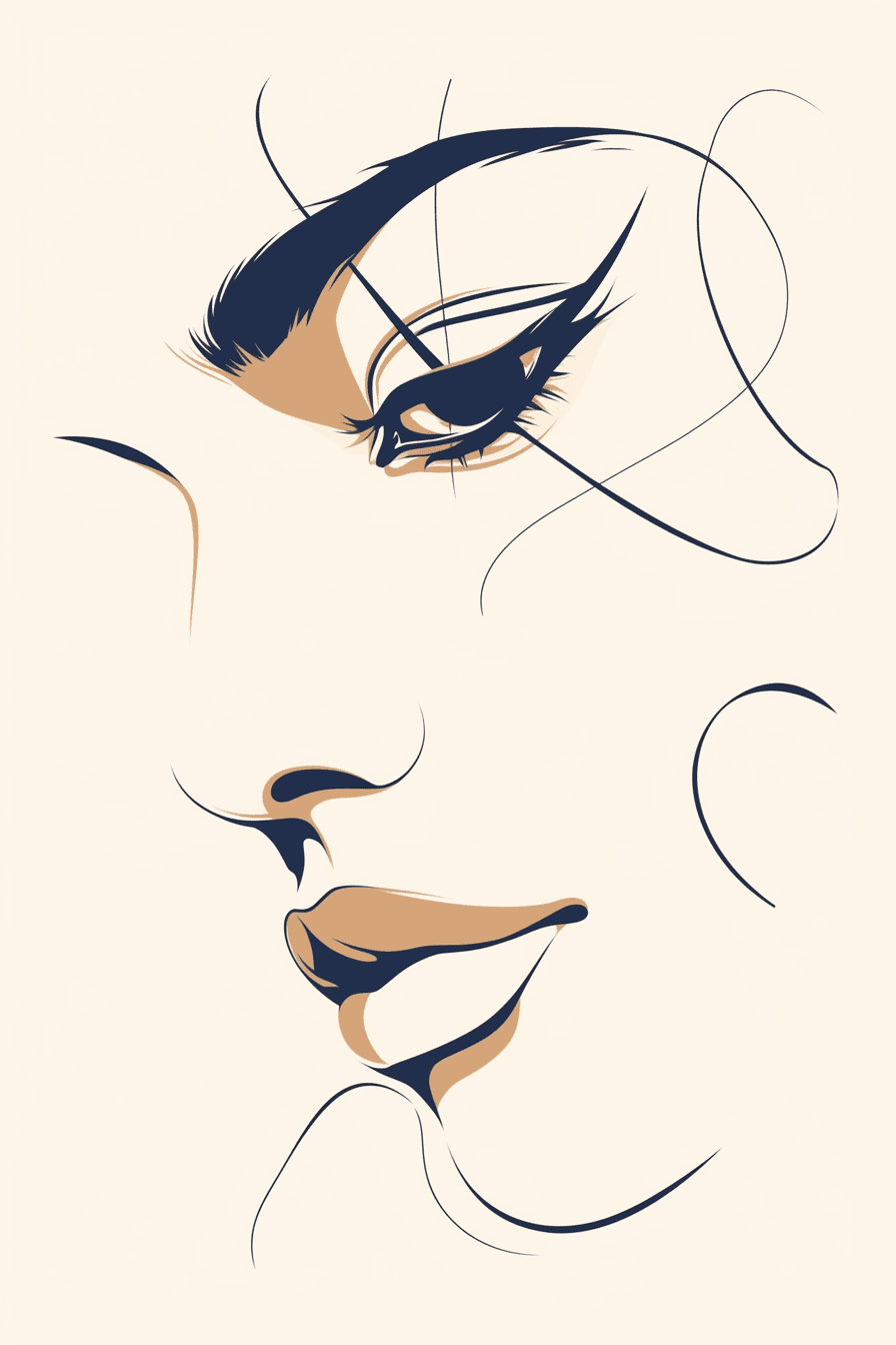 Abstract Figure 089 original repeating artwork