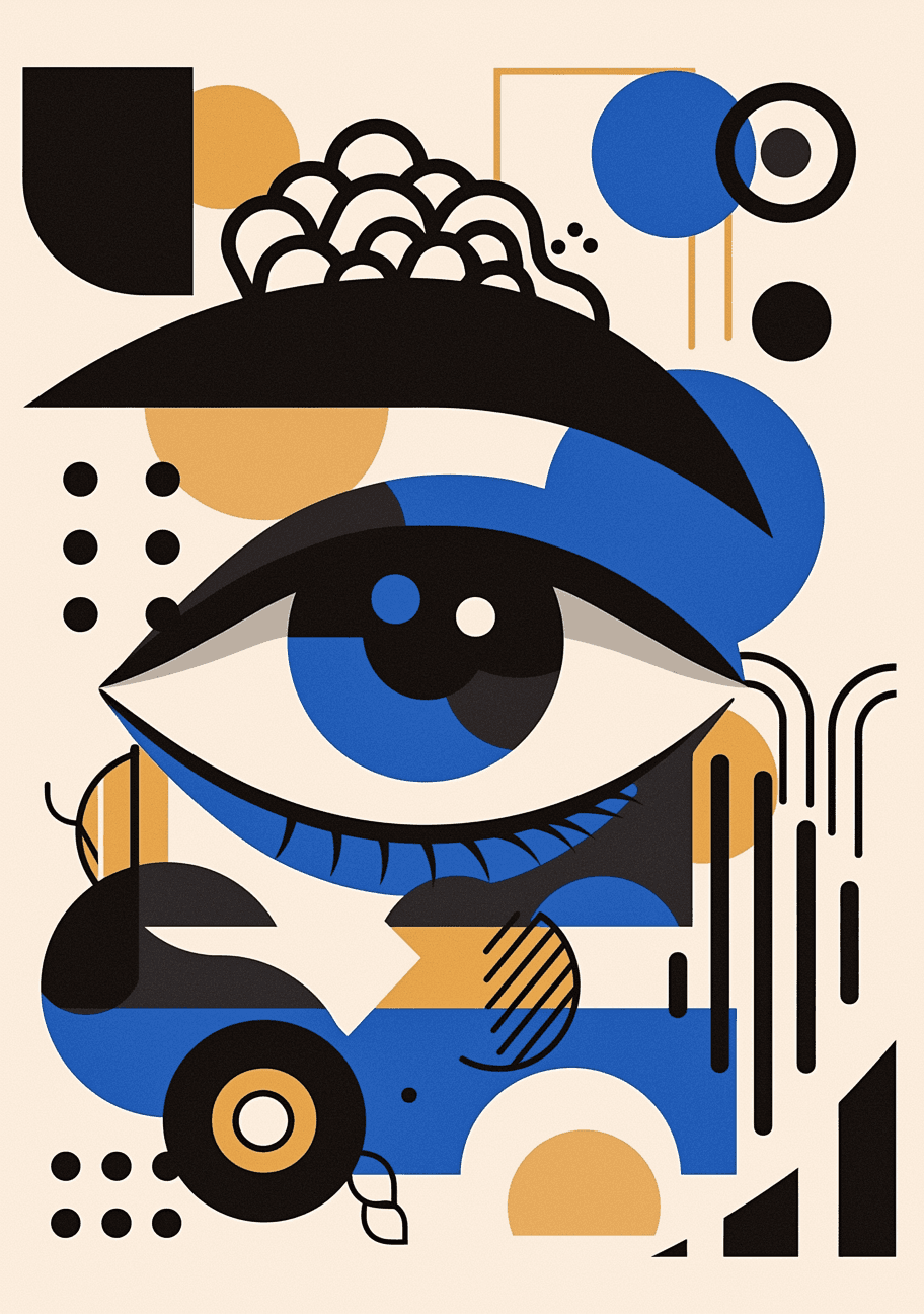 Abstract Figure Bright original repeating artwork