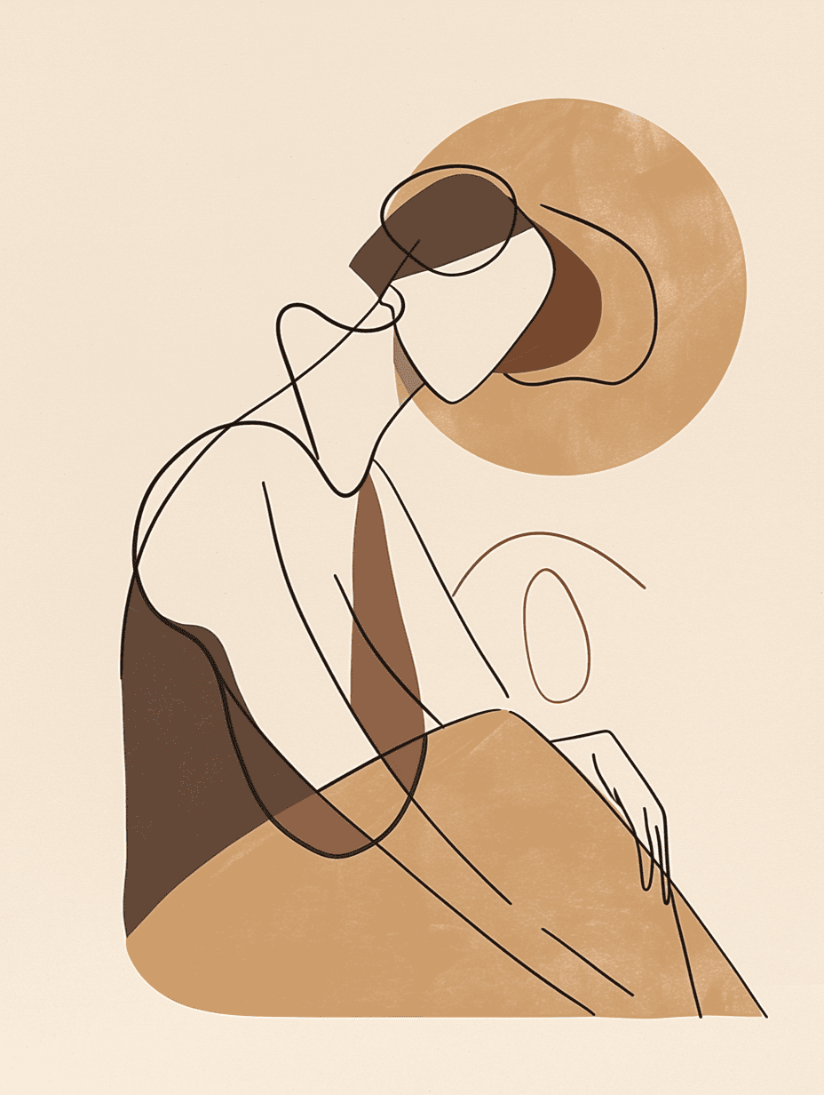 Abstract Figure Run original repeating artwork