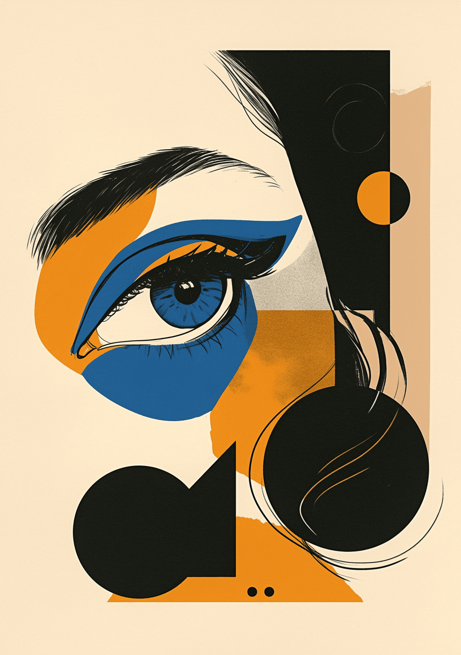 Abstract Figure 038 original repeating artwork