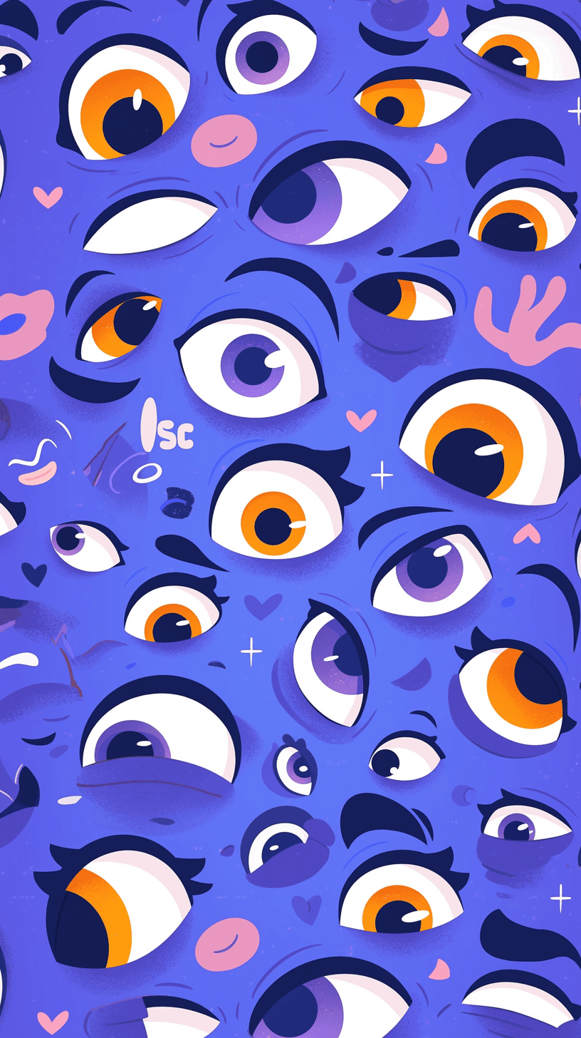 Abstract Eye Glide original repeating artwork