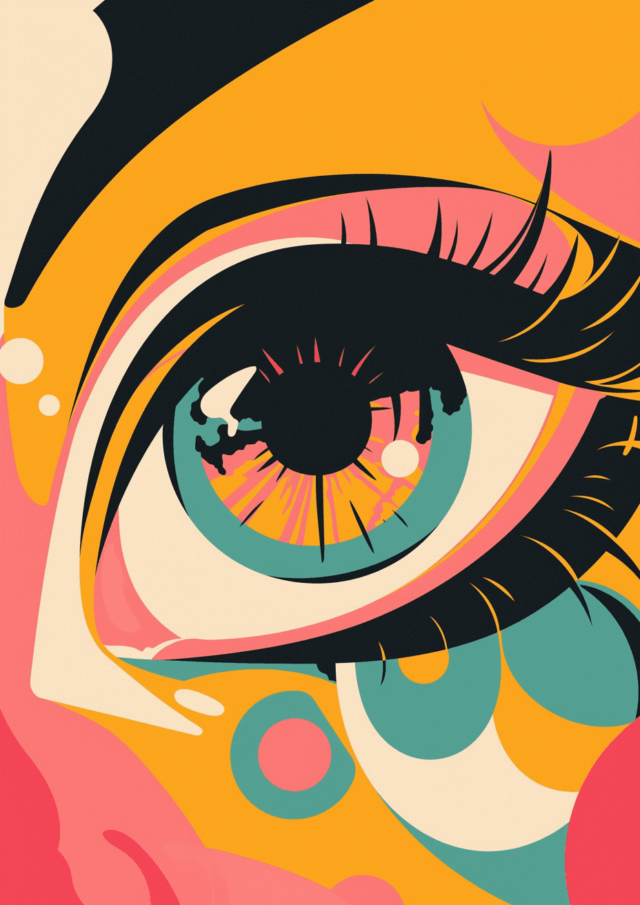 Abstract Eye Play original repeating artwork