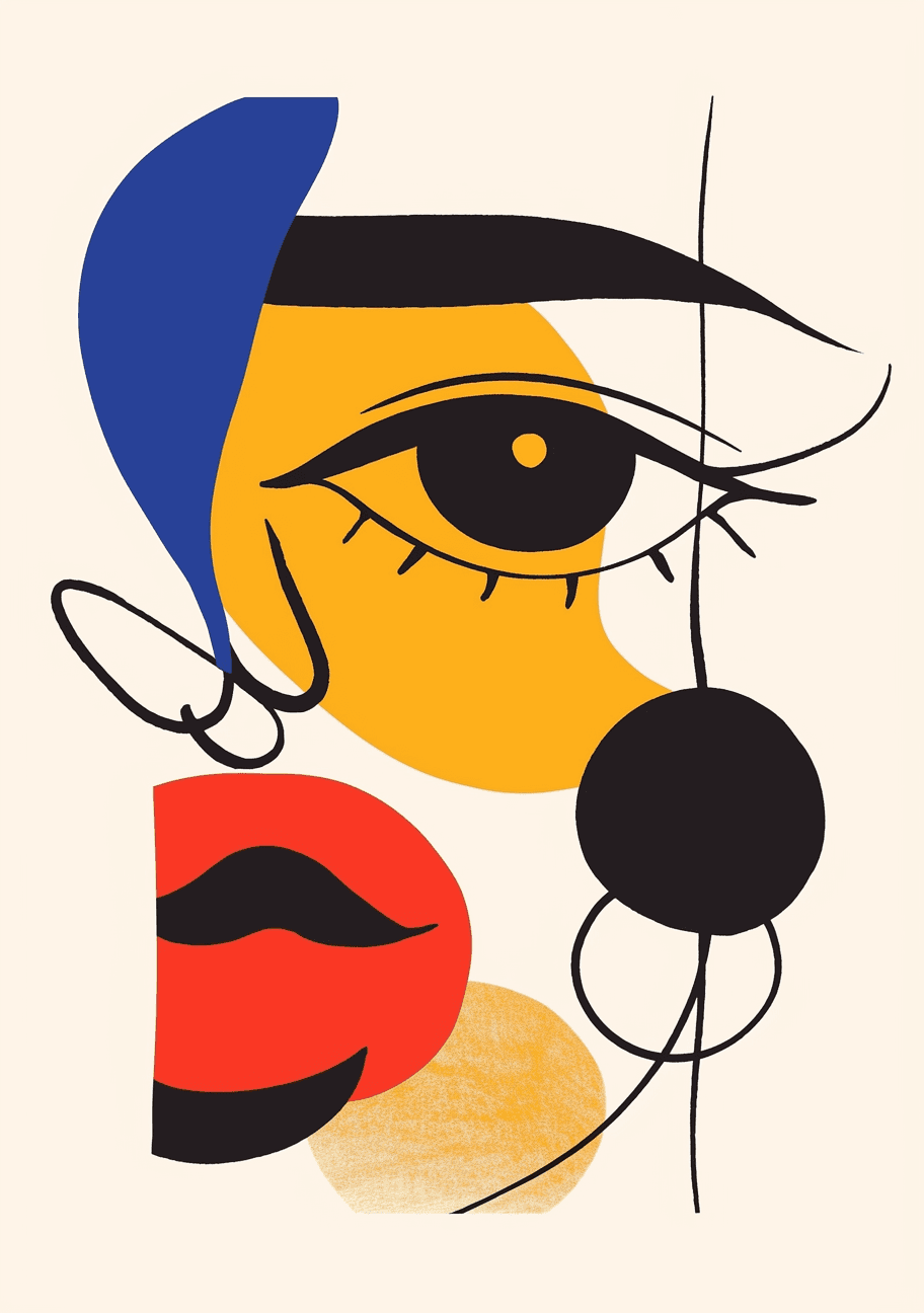 Abstract Figure Summit original repeating artwork