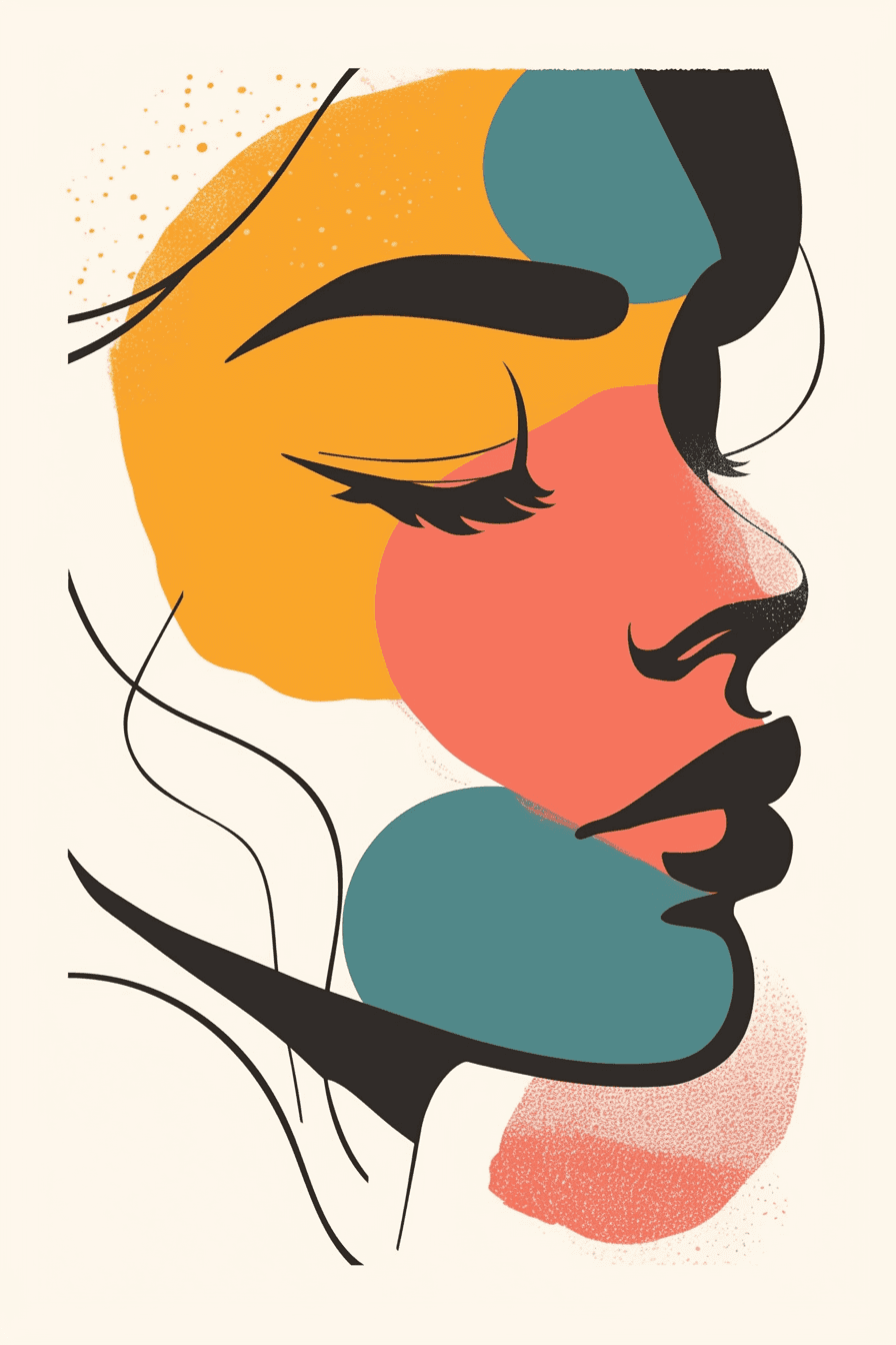 Abstract Figure Valley original repeating artwork