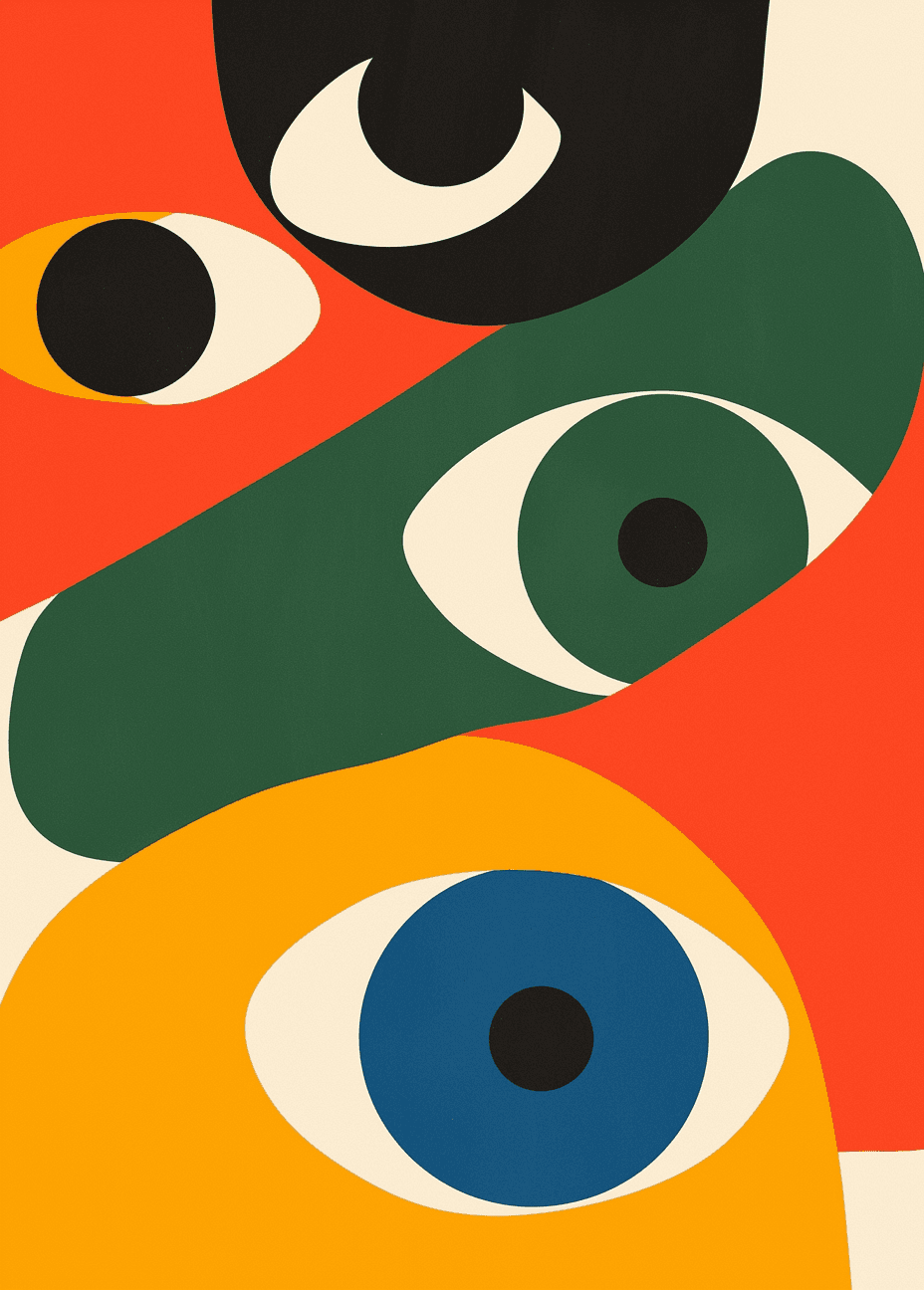 Abstract Eye Avenue original repeating artwork