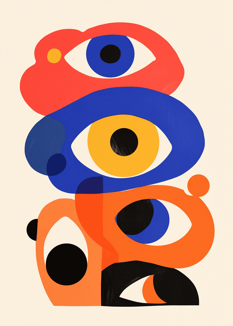 Abstract Eye Twilight original repeating artwork