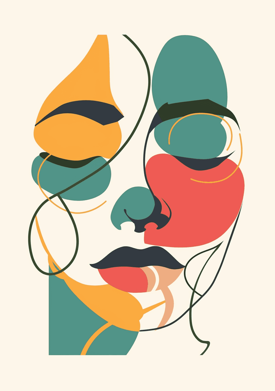 Abstract Face 303 original repeating artwork