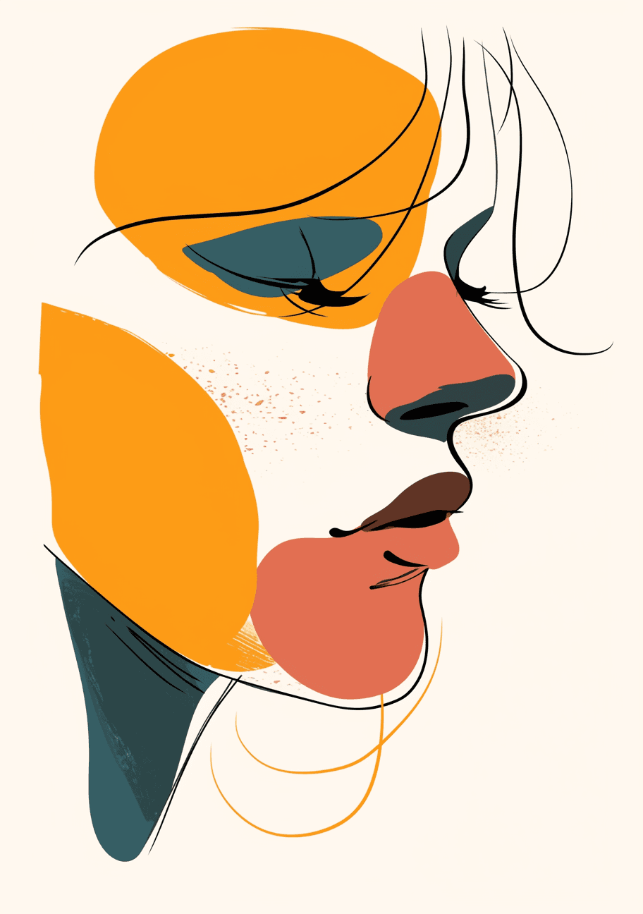 Abstract Face 593 original repeating artwork