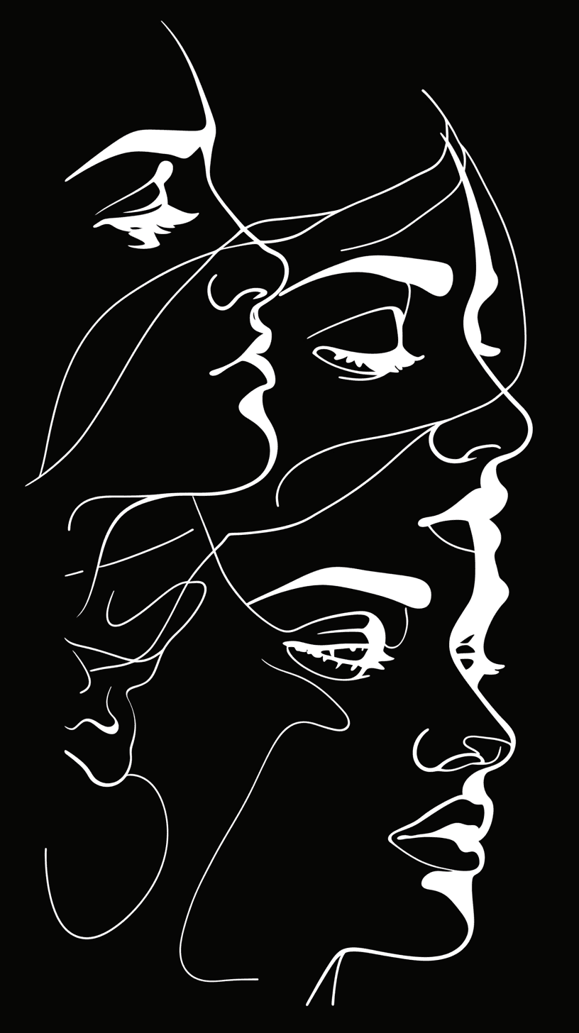 Abstract Face 312 original repeating artwork