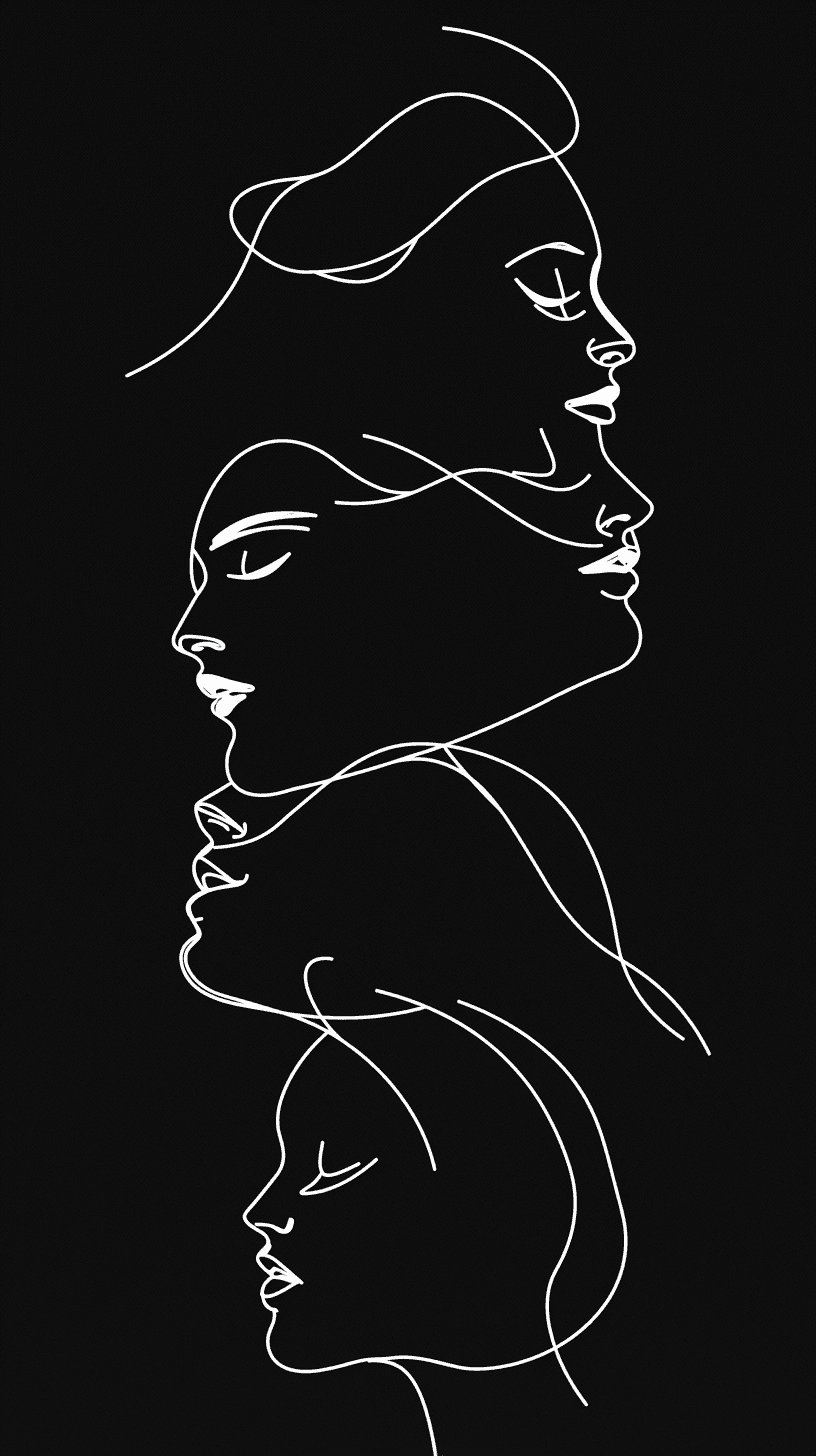 Abstract Face Shade original repeating artwork