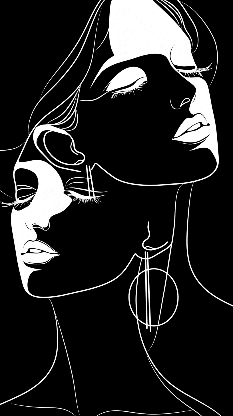 Abstract Face 540 original repeating artwork