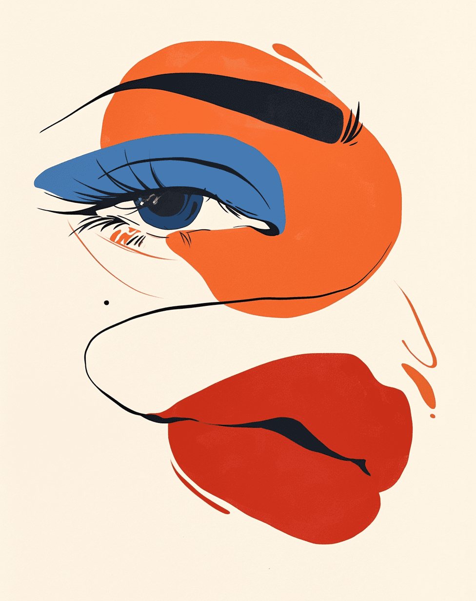 Abstract Face 139 original repeating artwork