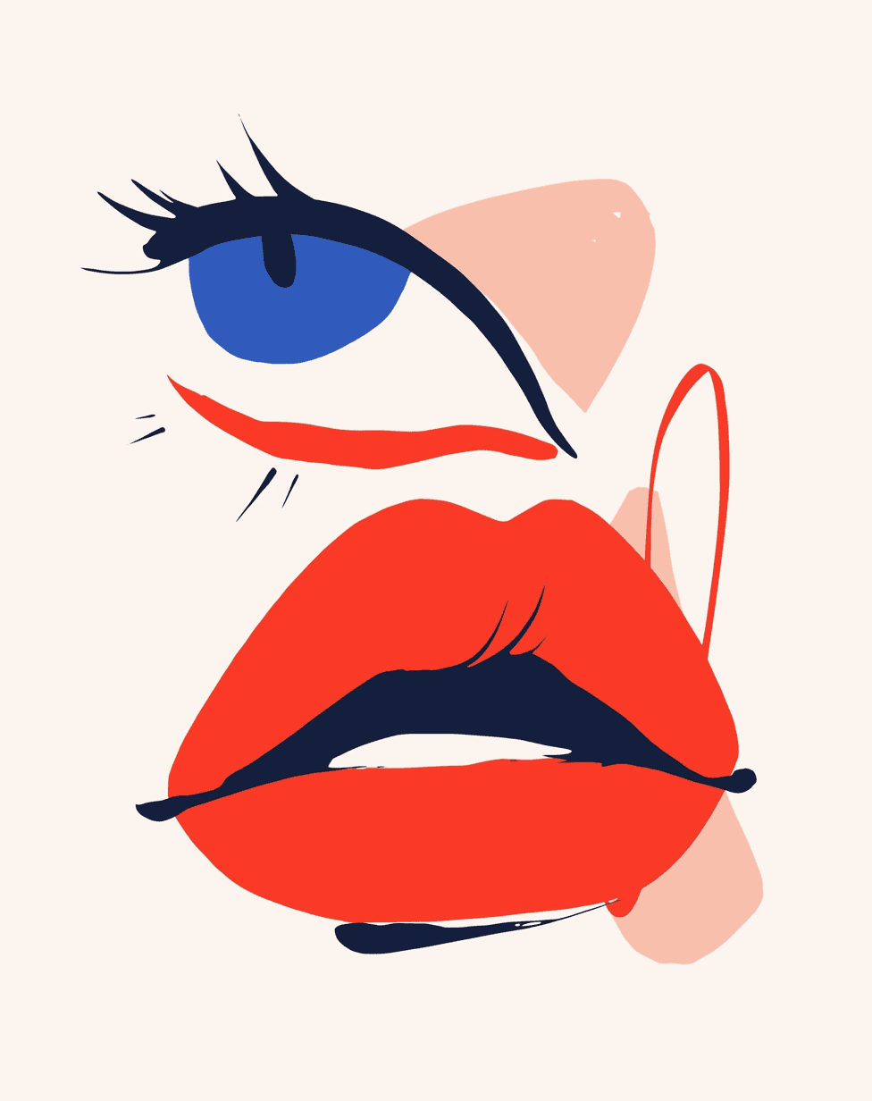 Abstract Face Tint original repeating artwork