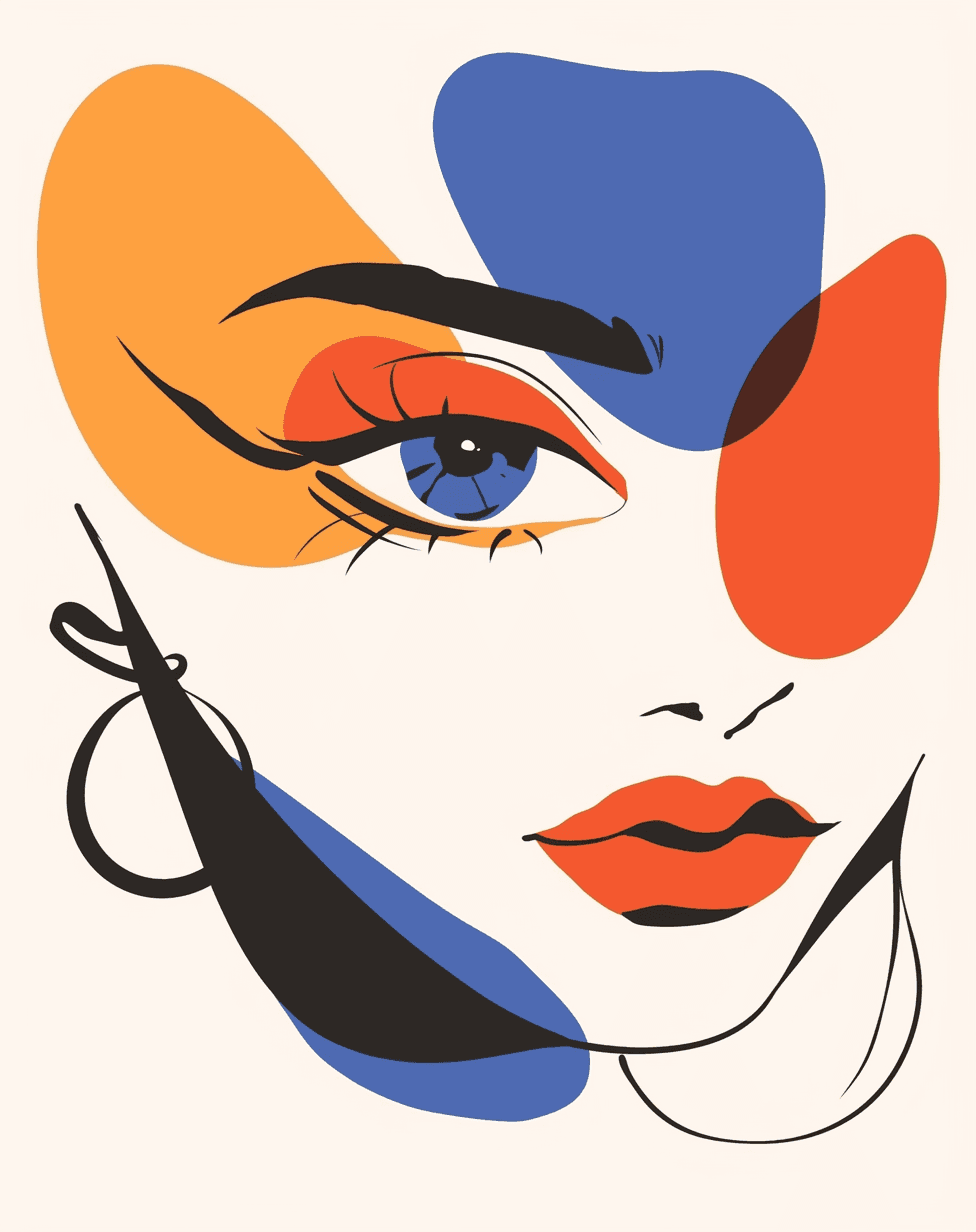Abstract Face 559 original repeating artwork