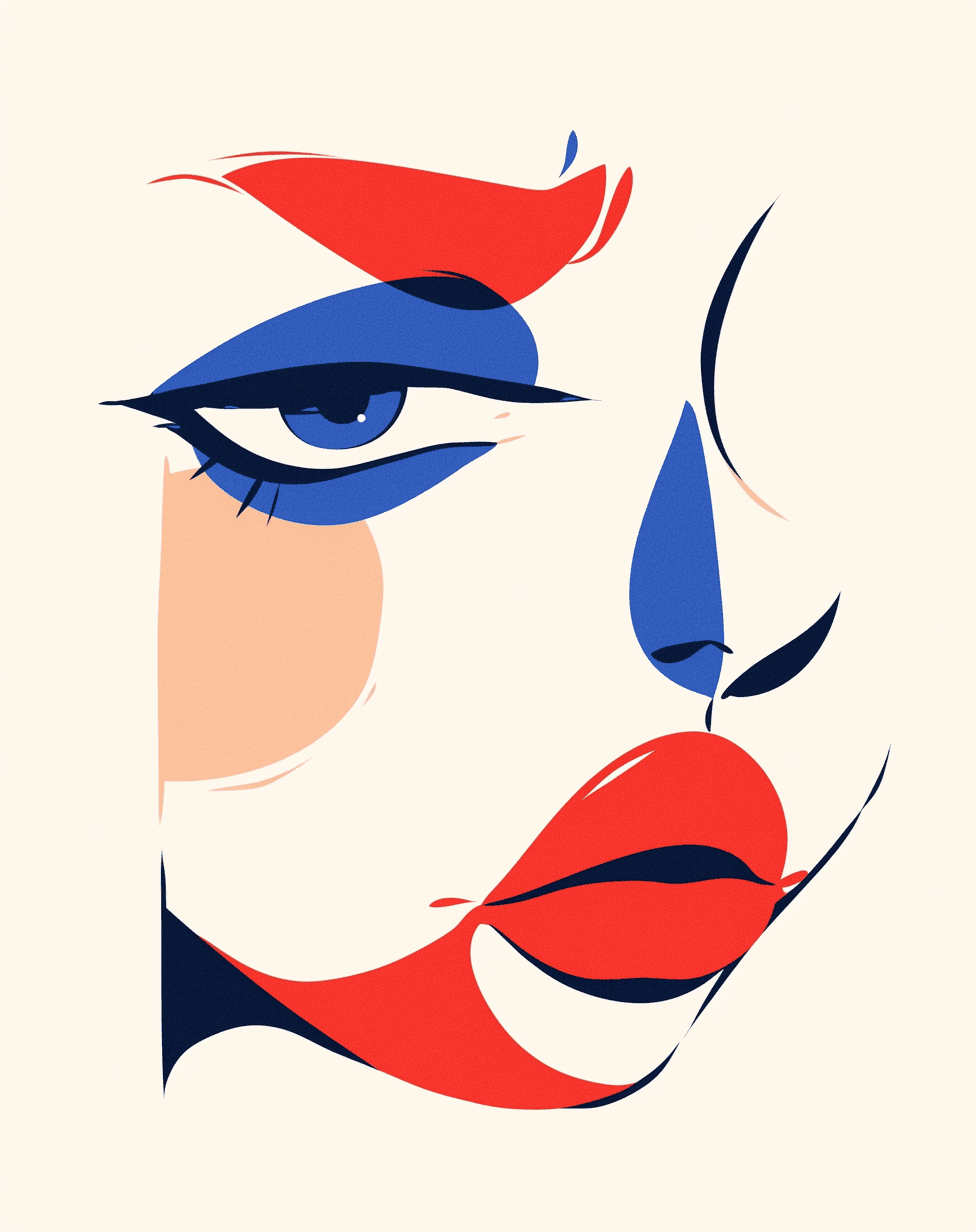 Abstract Face 065 original repeating artwork