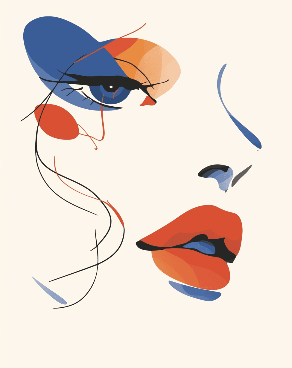 Abstract Face 565 original repeating artwork