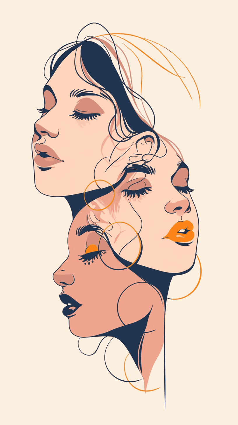 Abstract Face 440 original repeating artwork